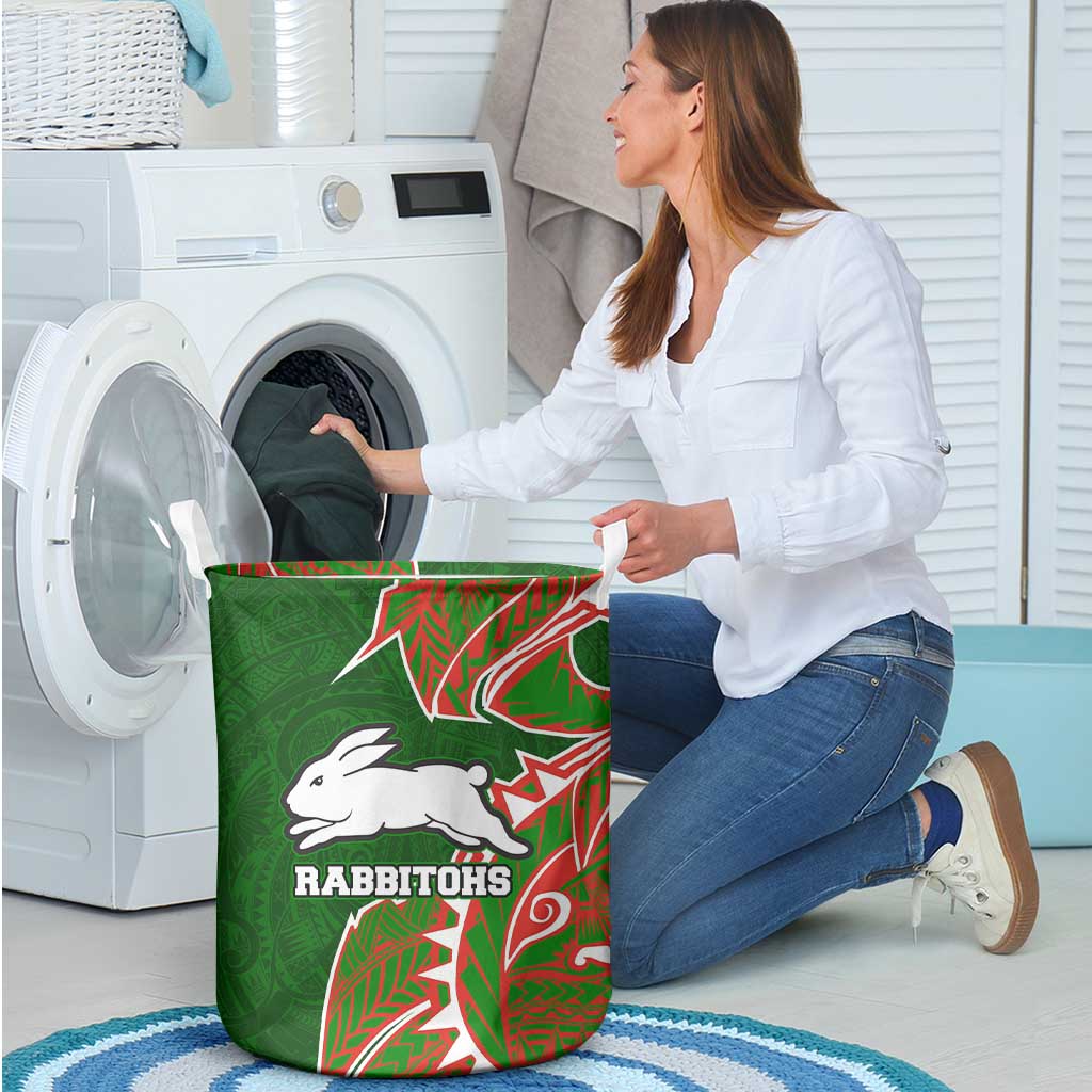 South Sydney Rabbitohs Laundry Basket Polynesian Tribal Tattoo Pacific Sport Art