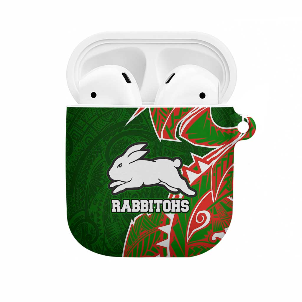 South Sydney Rabbitohs AirPods Case Polynesian Tribal Tattoo Pacific Sport Art