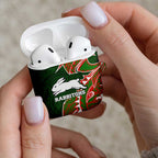 South Sydney Rabbitohs AirPods Case Polynesian Tribal Tattoo Pacific Sport Art
