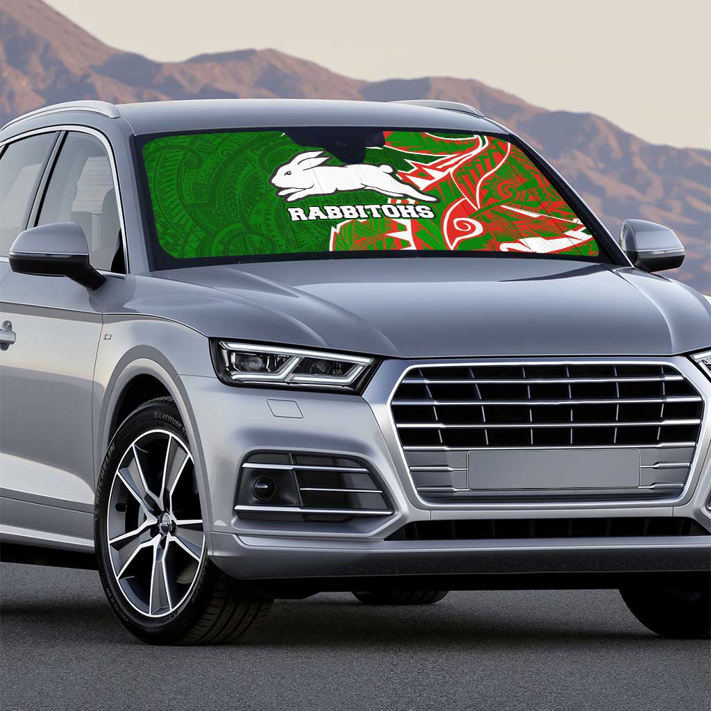South Sydney Rabbitohs Auto Sun Shade Polynesian Tribal Tattoo Pacific Sport Art