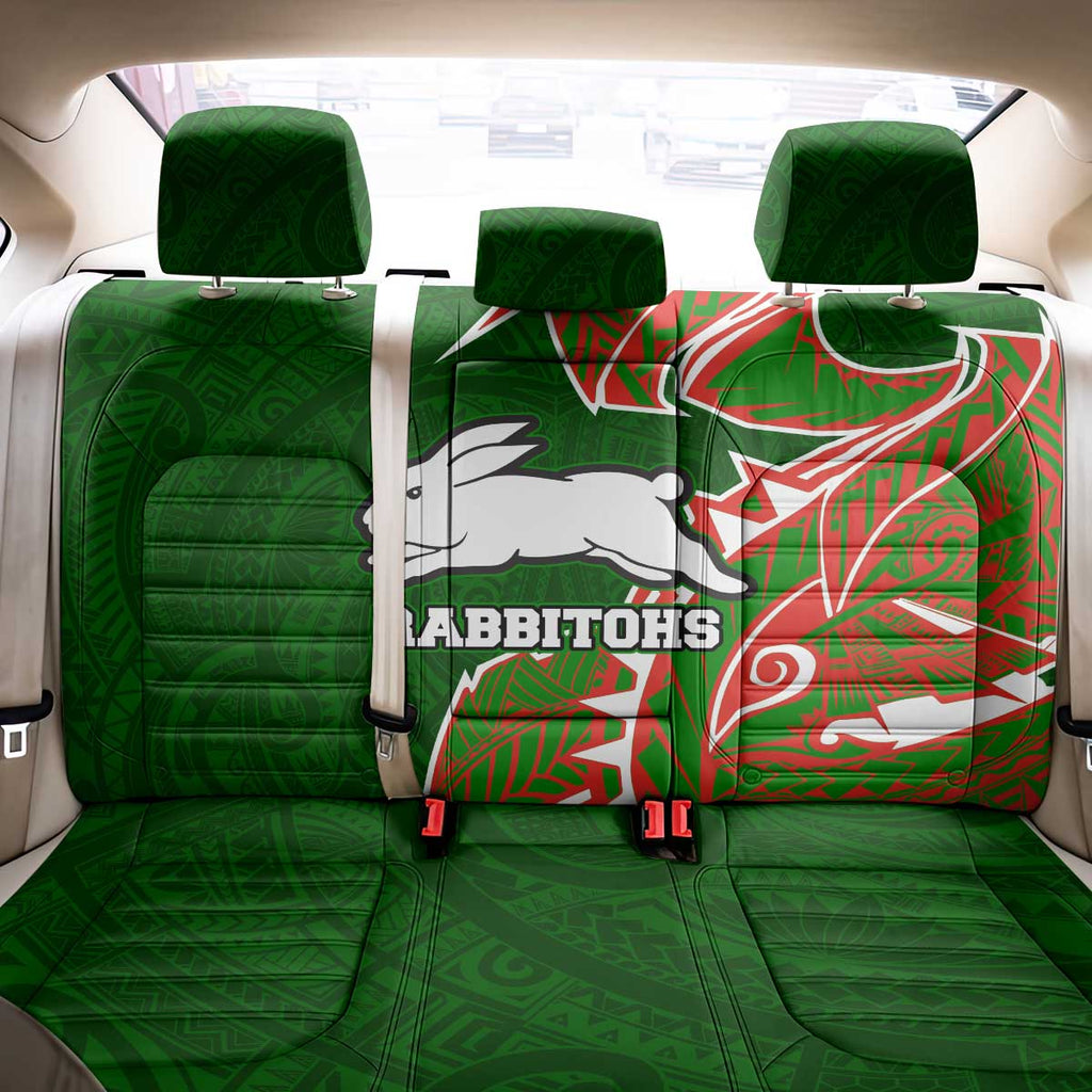 South Sydney Rabbitohs Back Car Seat Cover Polynesian Tribal Tattoo Pacific Sport Art
