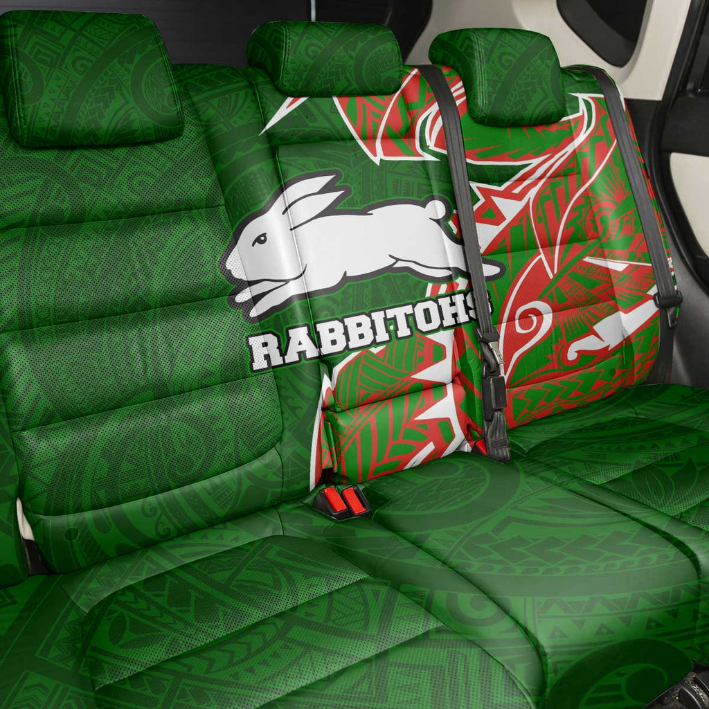 South Sydney Rabbitohs Back Car Seat Cover Polynesian Tribal Tattoo Pacific Sport Art