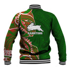 South Sydney Rabbitohs Baseball Jacket Polynesian Tribal Tattoo Pacific Sport Art