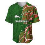 South Sydney Rabbitohs Baseball Jersey Polynesian Tribal Tattoo Pacific Sport Art