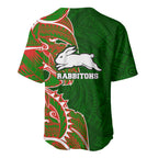 South Sydney Rabbitohs Baseball Jersey Polynesian Tribal Tattoo Pacific Sport Art