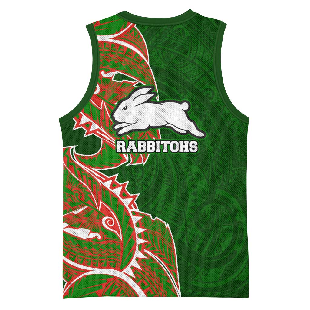 South Sydney Rabbitohs Basketball Jersey Polynesian Tribal Tattoo Pacific Sport Art