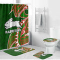 South Sydney Rabbitohs Bathroom Set Polynesian Tribal Tattoo Pacific Sport Art