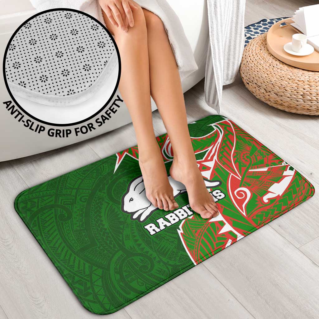 South Sydney Rabbitohs Bathroom Set Polynesian Tribal Tattoo Pacific Sport Art