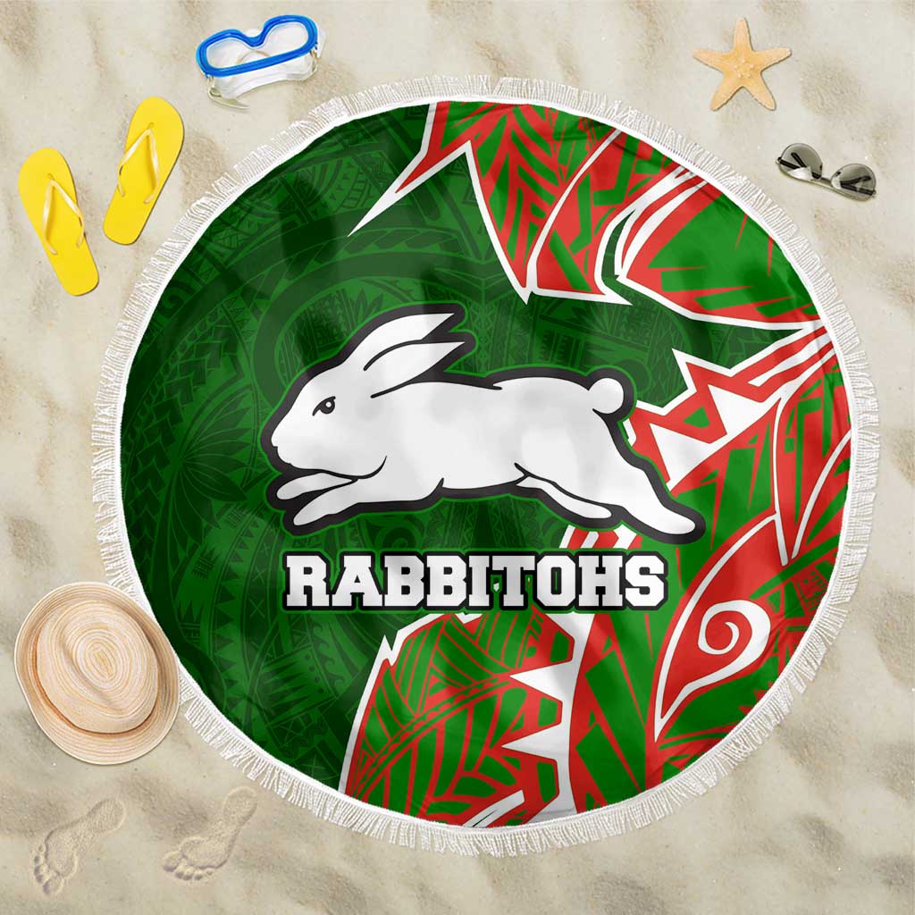 South Sydney Rabbitohs Beach Blanket Polynesian Tribal Tattoo Pacific Sport Art