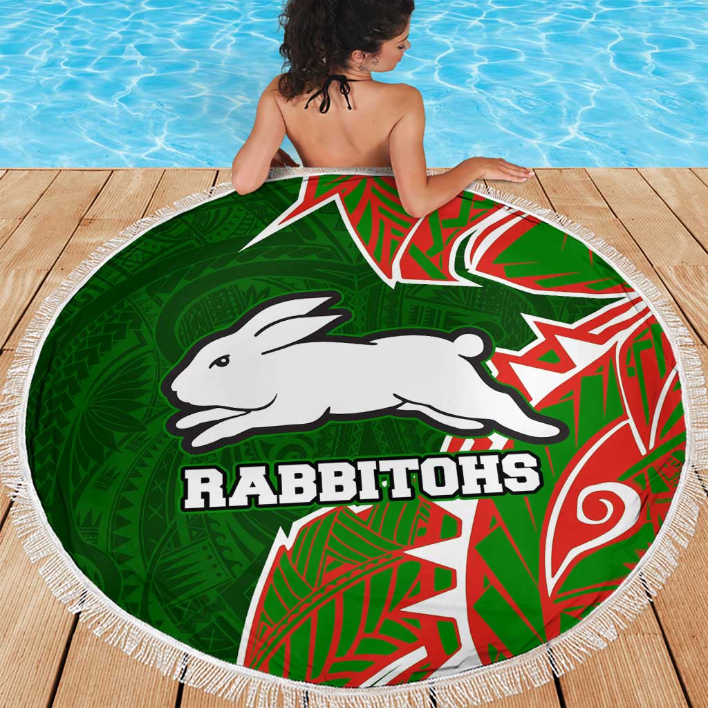 South Sydney Rabbitohs Beach Blanket Polynesian Tribal Tattoo Pacific Sport Art
