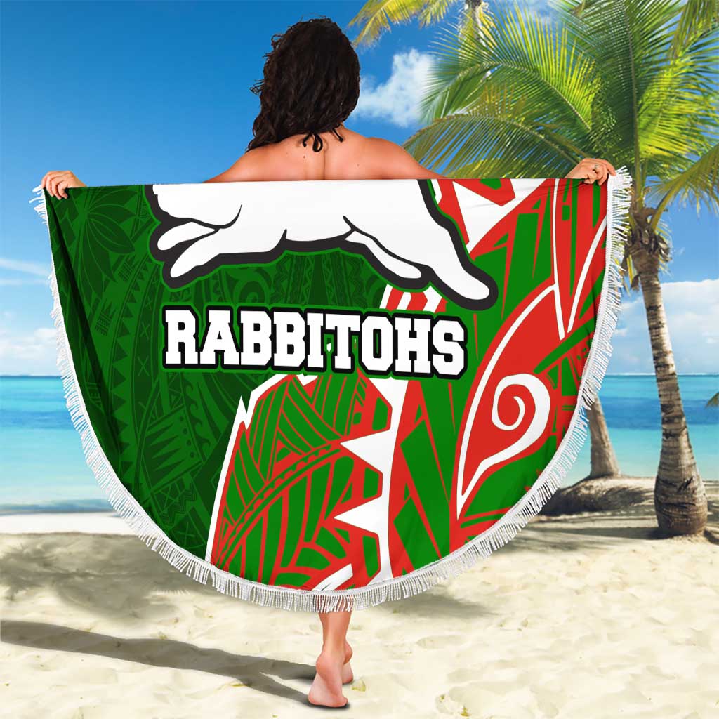 South Sydney Rabbitohs Beach Blanket Polynesian Tribal Tattoo Pacific Sport Art
