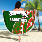 South Sydney Rabbitohs Beach Blanket Polynesian Tribal Tattoo Pacific Sport Art