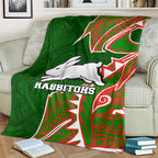 South Sydney Rabbitohs Blanket Polynesian Tribal Tattoo Pacific Sport Art