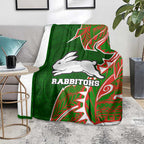 South Sydney Rabbitohs Blanket Polynesian Tribal Tattoo Pacific Sport Art