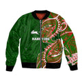 South Sydney Rabbitohs Bomber Jacket Polynesian Tribal Tattoo Pacific Sport Art