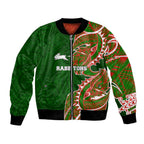 South Sydney Rabbitohs Bomber Jacket Polynesian Tribal Tattoo Pacific Sport Art
