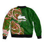 South Sydney Rabbitohs Bomber Jacket Polynesian Tribal Tattoo Pacific Sport Art
