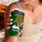 South Sydney Rabbitohs 4 in 1 Can Cooler Tumbler Polynesian Tribal Tattoo Pacific Sport Art