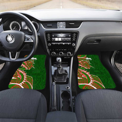 South Sydney Rabbitohs Car Mats Polynesian Tribal Tattoo Pacific Sport Art