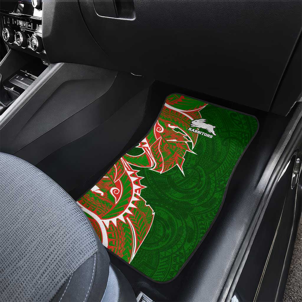 South Sydney Rabbitohs Car Mats Polynesian Tribal Tattoo Pacific Sport Art