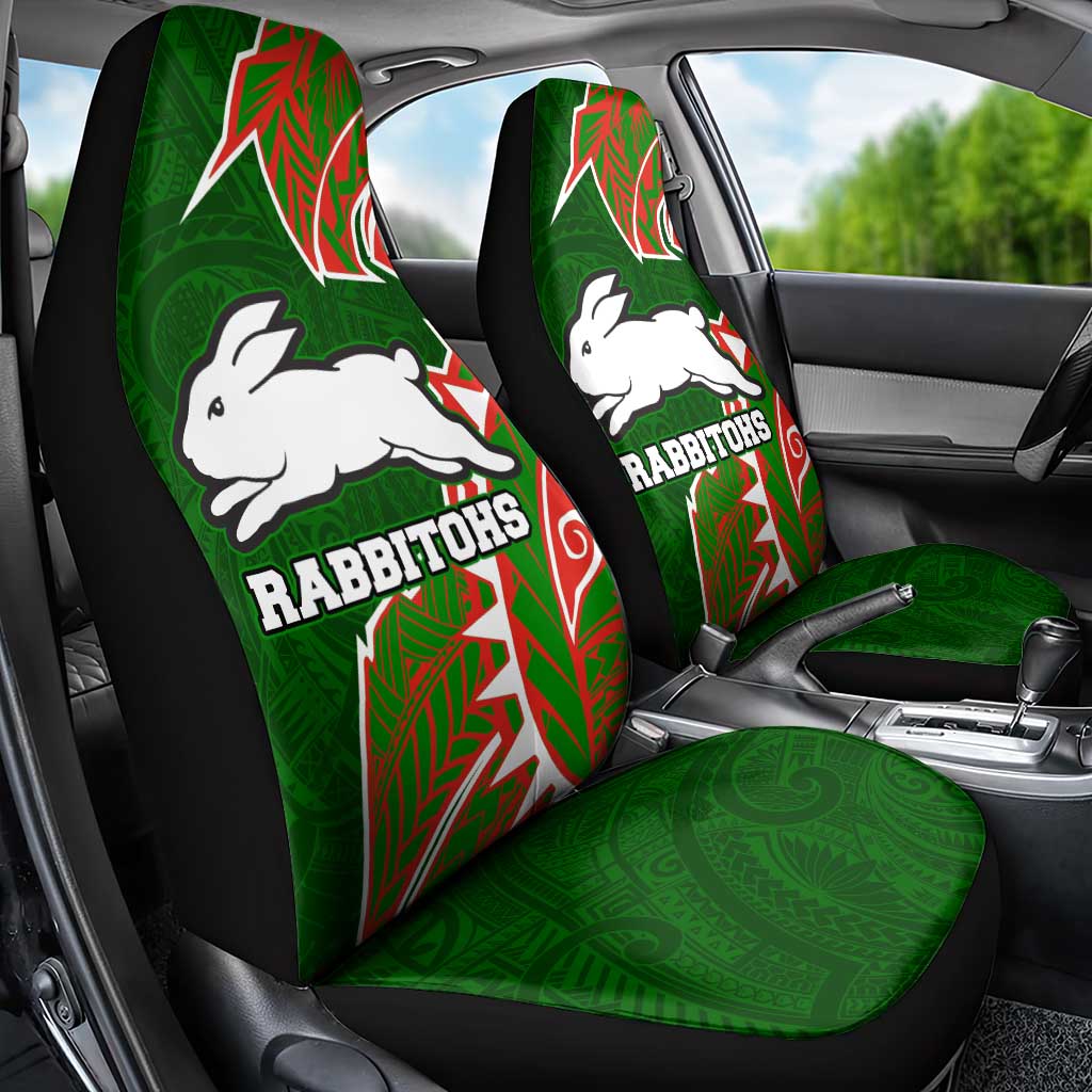 South Sydney Rabbitohs Car Seat Cover Polynesian Tribal Tattoo Pacific Sport Art