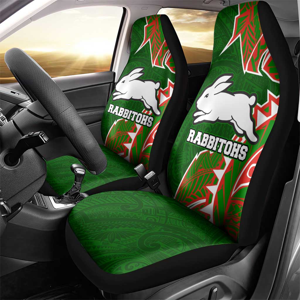 South Sydney Rabbitohs Car Seat Cover Polynesian Tribal Tattoo Pacific Sport Art