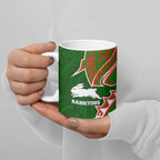 South Sydney Rabbitohs Ceramic Mug Polynesian Tribal Tattoo Pacific Sport Art
