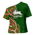 South Sydney Rabbitohs Cross Shoulder Shirt Polynesian Tribal Tattoo Pacific Sport Art
