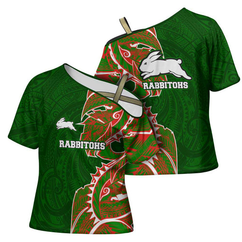South Sydney Rabbitohs Cross Shoulder Shirt Polynesian Tribal Tattoo Pacific Sport Art