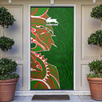 South Sydney Rabbitohs Door Cover Polynesian Tribal Tattoo Pacific Sport Art