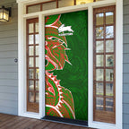South Sydney Rabbitohs Door Cover Polynesian Tribal Tattoo Pacific Sport Art