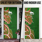 South Sydney Rabbitohs Door Cover Polynesian Tribal Tattoo Pacific Sport Art