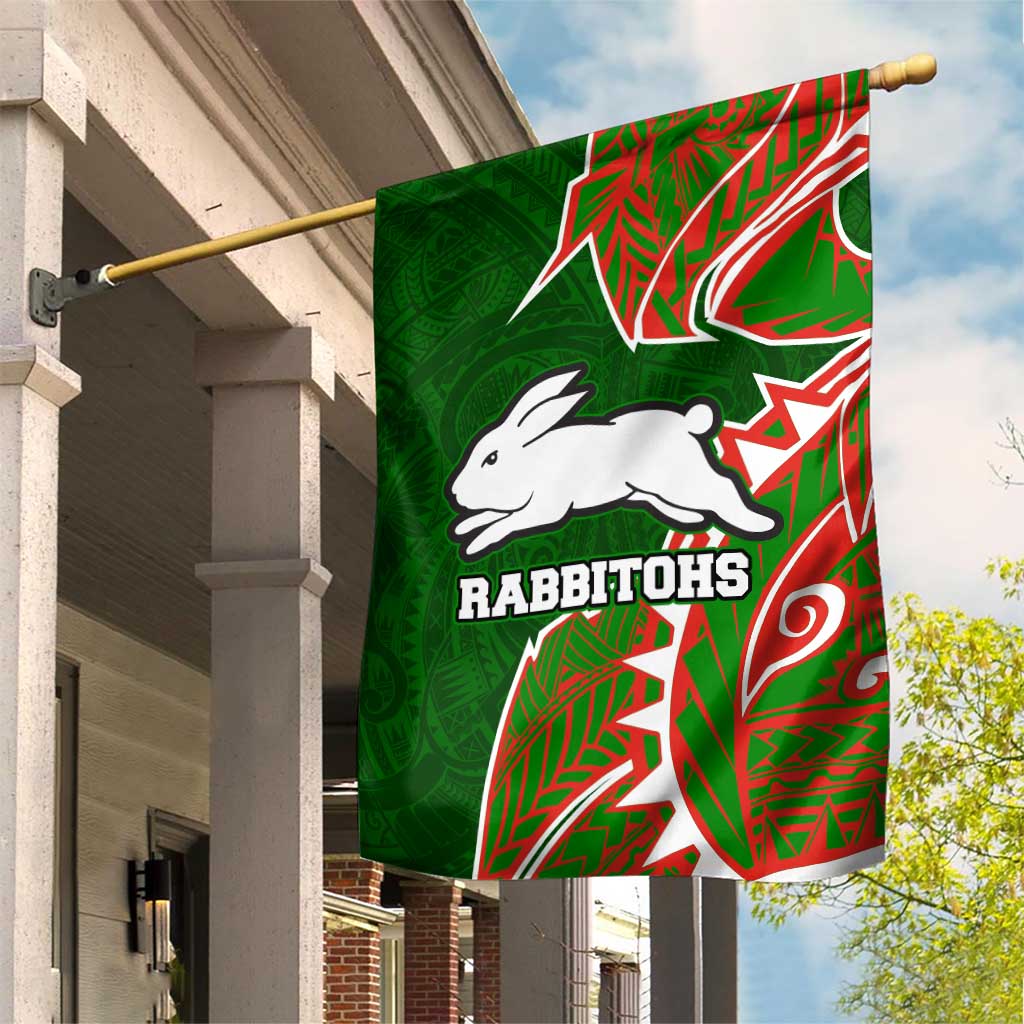 South Sydney Rabbitohs Garden Flag Polynesian Tribal Tattoo Pacific Sport Art
