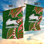 South Sydney Rabbitohs Garden Flag Polynesian Tribal Tattoo Pacific Sport Art