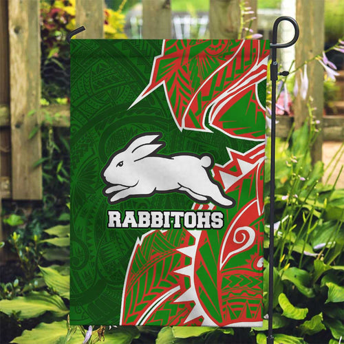South Sydney Rabbitohs Garden Flag Polynesian Tribal Tattoo Pacific Sport Art