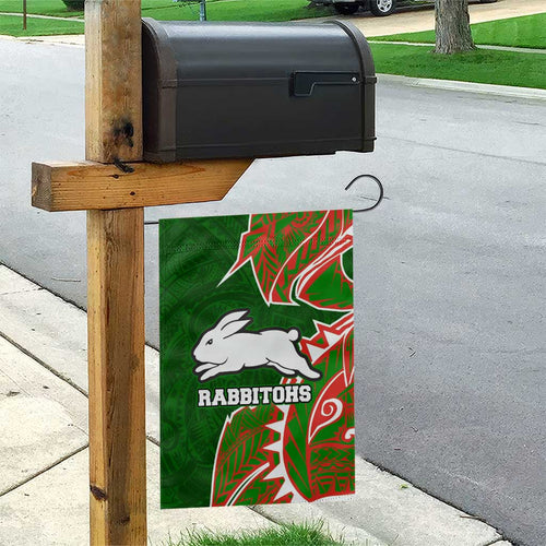 South Sydney Rabbitohs Garden Flag Polynesian Tribal Tattoo Pacific Sport Art