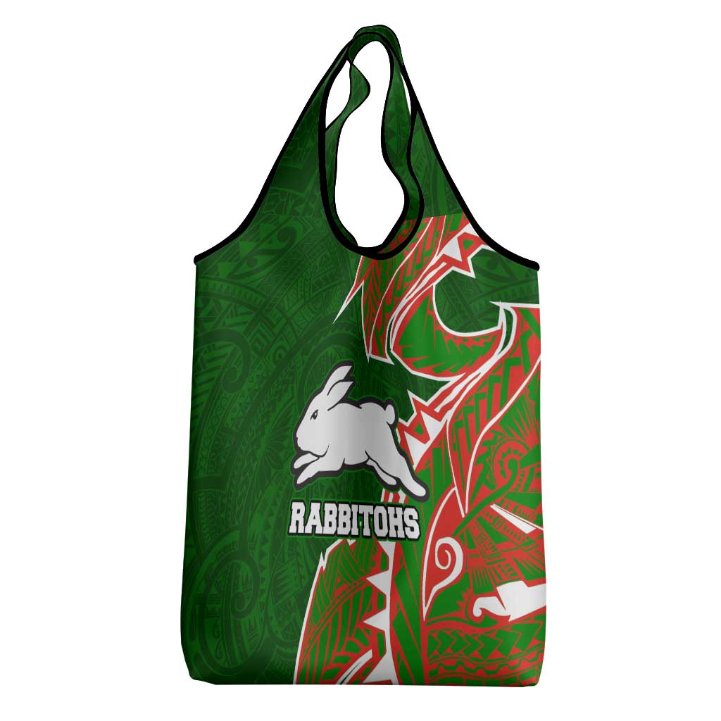 South Sydney Rabbitohs Grocery Bag Polynesian Tribal Tattoo Pacific Sport Art