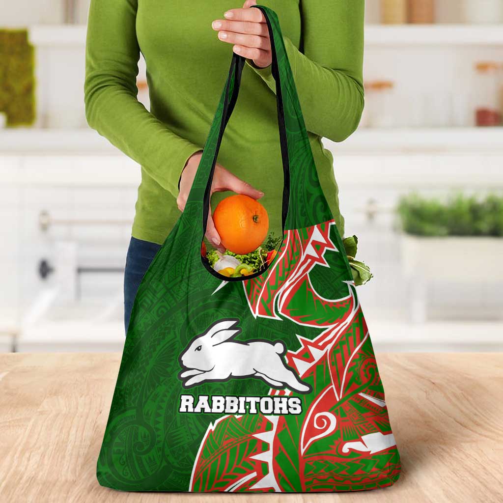 South Sydney Rabbitohs Grocery Bag Polynesian Tribal Tattoo Pacific Sport Art