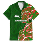 South Sydney Rabbitohs Hawaiian Shirt Polynesian Tribal Tattoo Pacific Sport Art