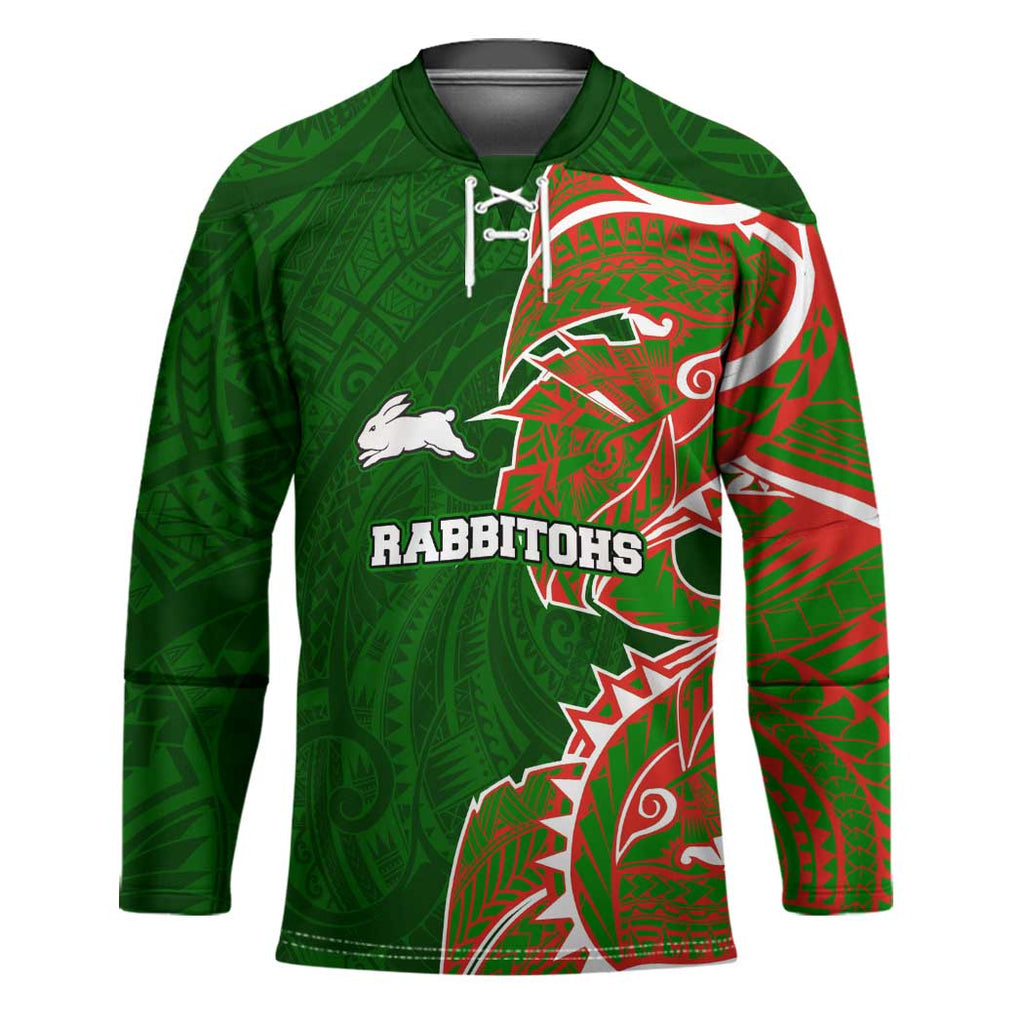 South Sydney Rabbitohs Hockey Jersey Polynesian Tribal Tattoo Pacific Sport Art