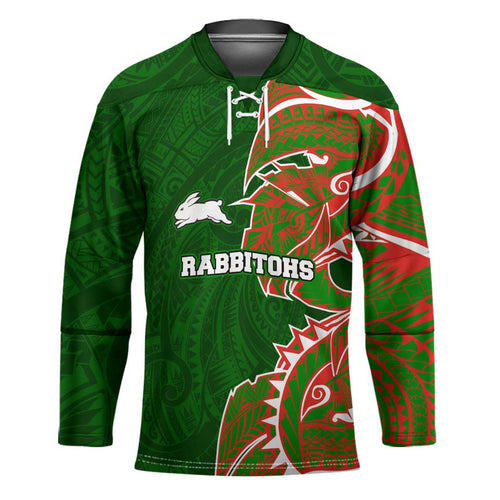 South Sydney Rabbitohs Hockey Jersey Polynesian Tribal Tattoo Pacific Sport Art