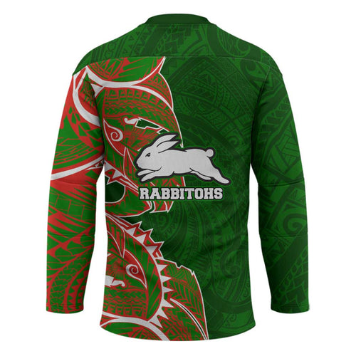 South Sydney Rabbitohs Hockey Jersey Polynesian Tribal Tattoo Pacific Sport Art