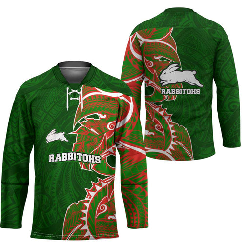 South Sydney Rabbitohs Hockey Jersey Polynesian Tribal Tattoo Pacific Sport Art
