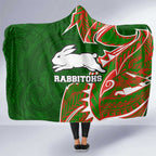 South Sydney Rabbitohs Hooded Blanket Polynesian Tribal Tattoo Pacific Sport Art