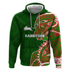 South Sydney Rabbitohs Hoodie Polynesian Tribal Tattoo Pacific Sport Art