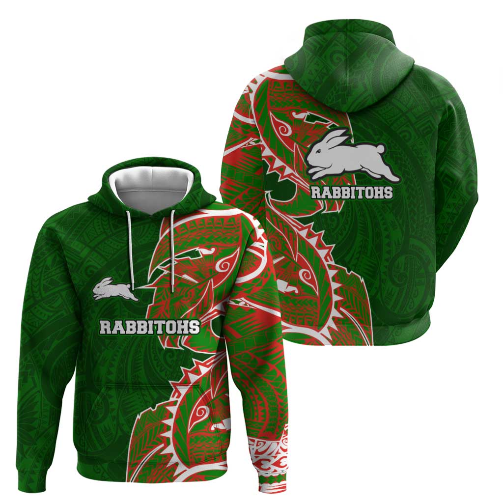 South Sydney Rabbitohs Hoodie Polynesian Tribal Tattoo Pacific Sport Art