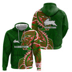 South Sydney Rabbitohs Hoodie Polynesian Tribal Tattoo Pacific Sport Art