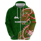 South Sydney Rabbitohs Hoodie Polynesian Tribal Tattoo Pacific Sport Art