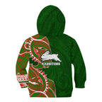 South Sydney Rabbitohs Kid Hoodie Polynesian Tribal Tattoo Pacific Sport Art