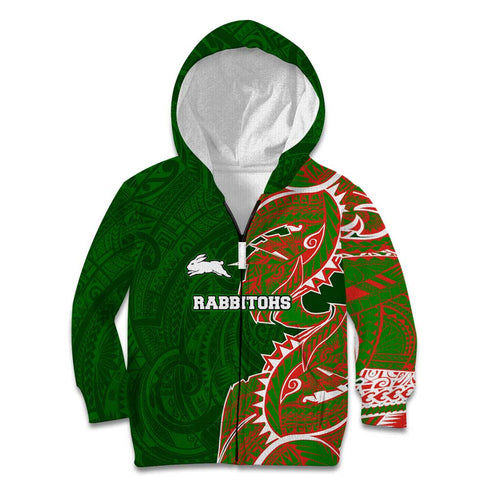 South Sydney Rabbitohs Kid Hoodie Polynesian Tribal Tattoo Pacific Sport Art